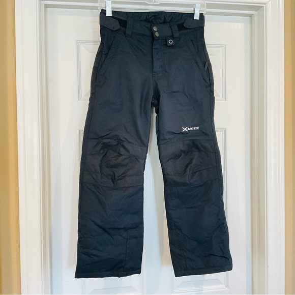 Arctix Unisex Kids Insulated 5K Snow Ski Pants Sz Medium Black Adjustable Waist - Picture 1 of 16